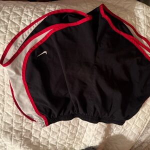Nike Black Shorts with Red Trim